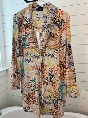 Echo Multi-Color Abstract Print Button-Down Shirt